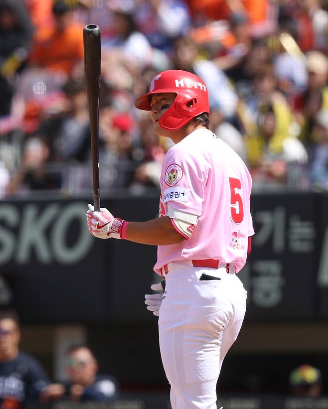 부상 복귀 뒤 10경기를 치른 김도영. 아직 타격 컨디션이 정상으로 돌아오진 않았지만, 조바심을 내지 않겠다는 각오를 전했다. 사진=KIA 타이거즈