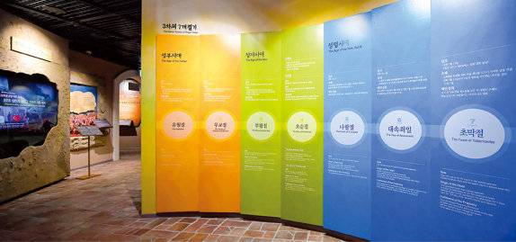 하나님의 교회는 연간 절기로 유월절, 무교절, 초실절(부활절), 칠칠절(오순절), 나팔절, 대속죄일, 초막절을 지킨다. 사진은 하나님의 교회 역사관에서 소개하는 3차 7개 절기. 하나님의 교회 제공