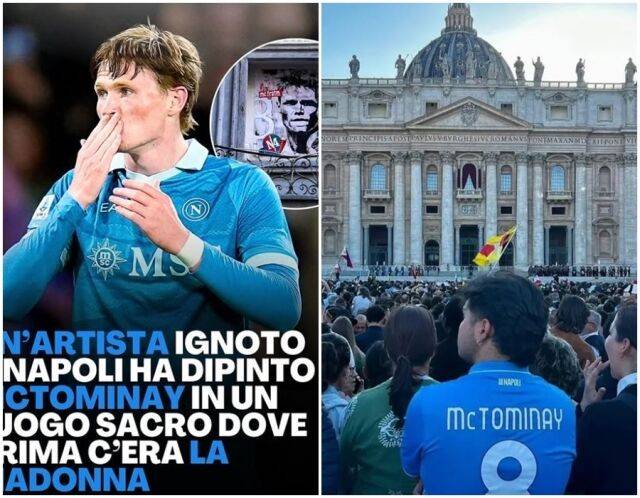 나폴리 팬들이 맥토미니를 마라도나급으로 대접하고 있다./소셜미디어