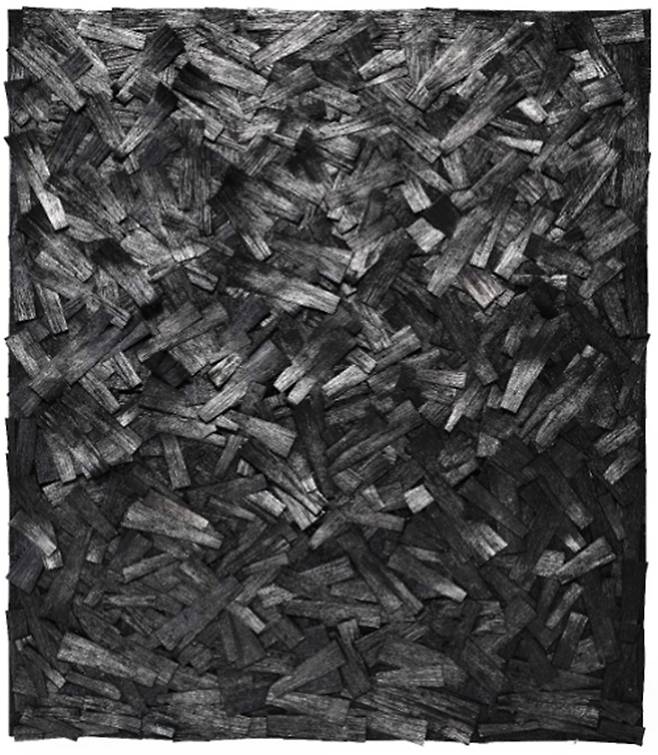 김현경, WB.2502, 2025, 종이, 먹물, 콘테, 연필, 글루, 53.3x45.8cm / 사진=스튜디오126