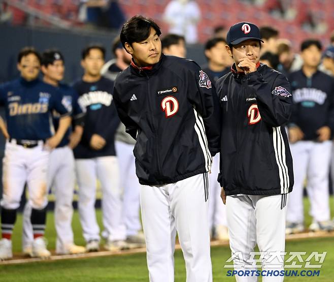 사구의 고통은 잊었지만 패배가 더 아쉬웠던 정수빈의 모습