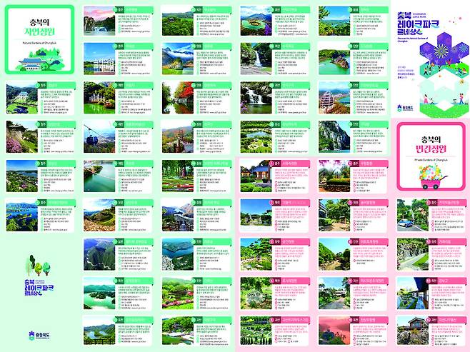 충북 정원지도. 충북도 제공