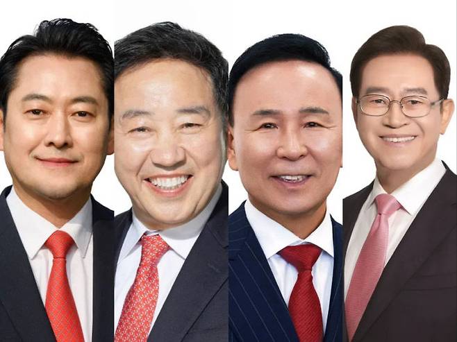 사진 왼쪽부터 국민의힘 장동혁, 강승규, 박덕흠, 이종배 의원. 출처=나무위키
