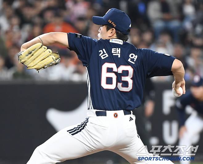 13일 대전 한화생명볼파크에서 열린 두산-한화전. 9회초 김택연이 등판해 투구하고 있다. 대전=정재근 기자 cjg@sportschosun.com/2025..5.13/
