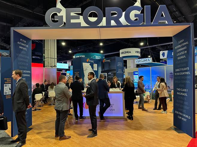 12일 '셀렉트USA 인베스트먼트 서밋' 현장의 조지아주 부스. /내셔널하버(메릴랜드주)=김은중 특파원