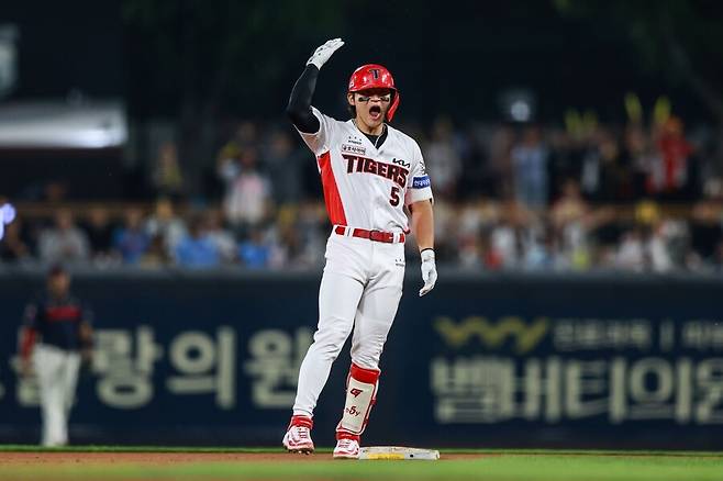 ▲ 귀중한 결승타로 팀을 위기에서 구해낸 김도영 ⓒKIA타이거즈