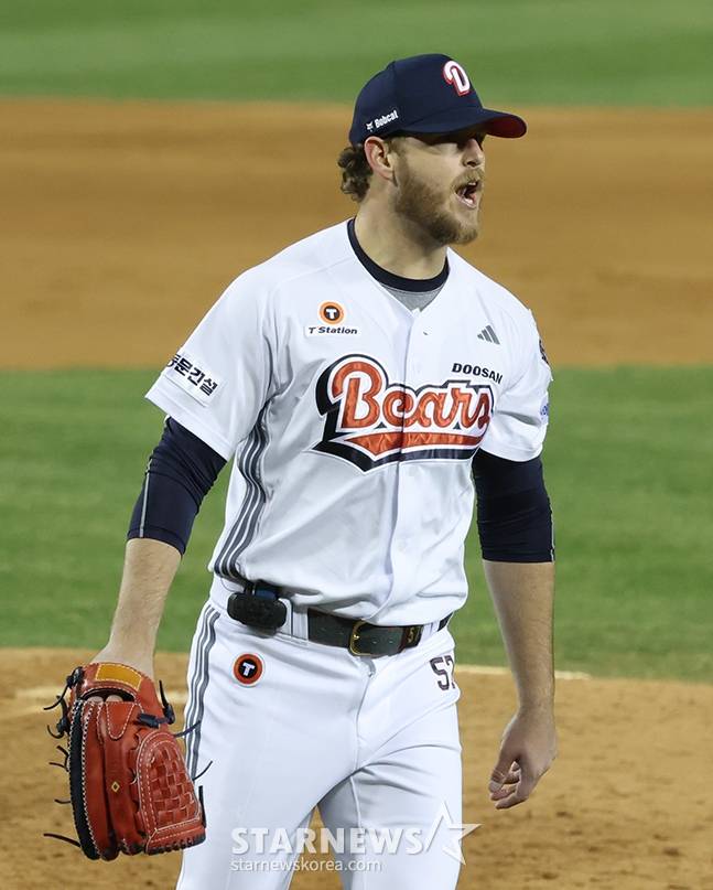 두산 베어스 외국인 투수 콜 어빈. /사진=김진경 대기자