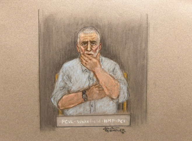 무죄 결정이 났을 때 설리번의 모습을 담은 법정 스케치. 사진=로이터 연합뉴스