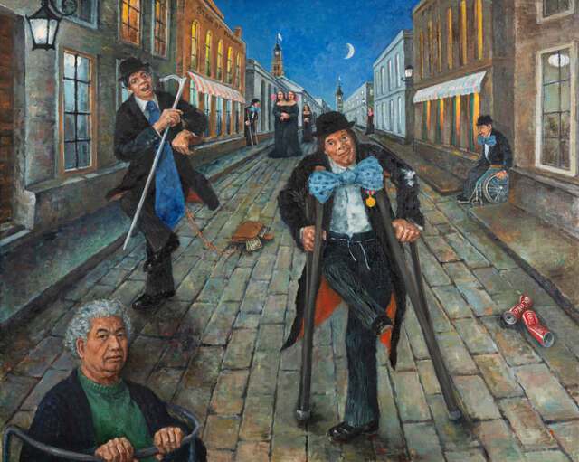 김종남(마나베 히데오), '제목 미상'(연도 미상, 캔버스에 유화 물감, 130.3×162.2㎝), 유족 소장. 국립현대미술관 제공