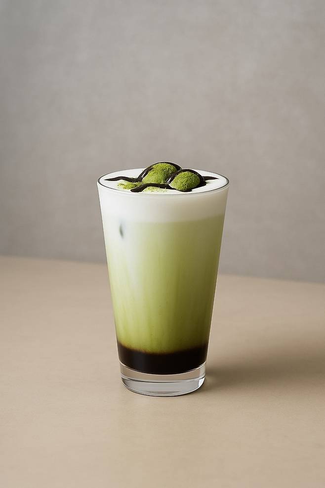 민수연 작가 작품에서 영감을 받아 만든 초콜릿 말차 음료 / 사진=안다즈 서울 강남