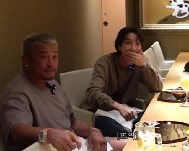 제이홉이 추성훈 몰래카메라를 찍어 화제다. / 유튜브 '추성훈' 캡처