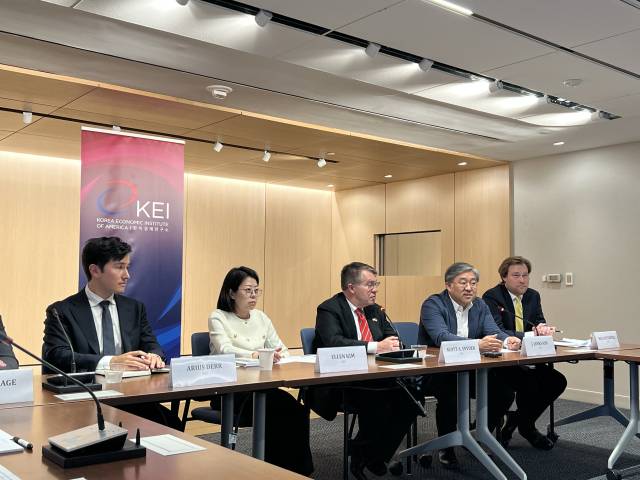 13일(현지 시간) 미 워싱턴에서 한미경제연구소(KEI)가 기자간담회를 개최했다. 이태규 특파원