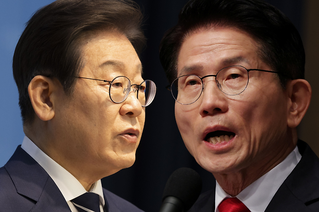 이재명 더불어민주당 후보와 김문수 국민의힘 후보