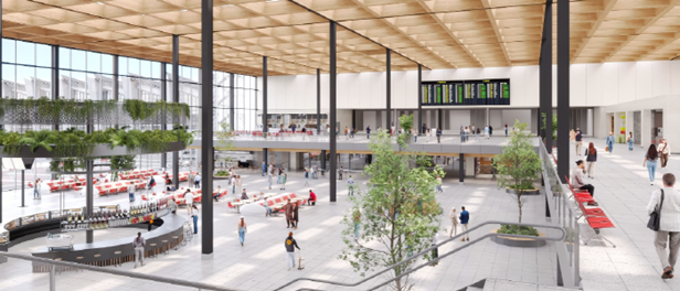 새로 단장된후 브뤼셸공항의 내부 예상도