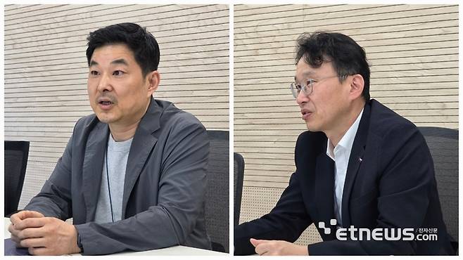 이경택(왼쪽), 황태호 KETI 본부장. (사진= 김영호 기자)