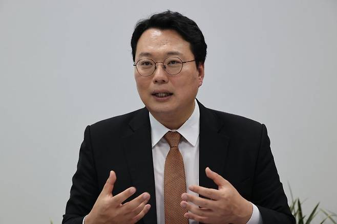 천하람 개혁신당 상임선대위원장이 지난 16일 국회 의원회관에서 파이낸셜뉴스와 인터뷰를 갖고 이준석 후보의 강점, 대선 정국의 프레임 대결 등 주요 현안에 대해 설명하고 있다. 사진=서동일 기자