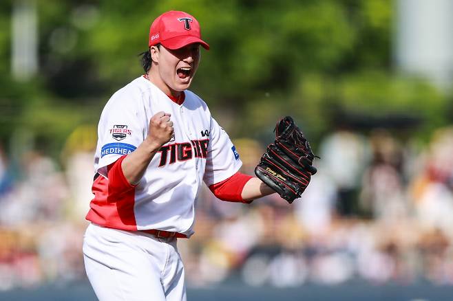 KBO리그 역대 최연소 '5시즌 연속 두 자릿수 세이브'를 눈앞에 둔 정해영. KIA 제공