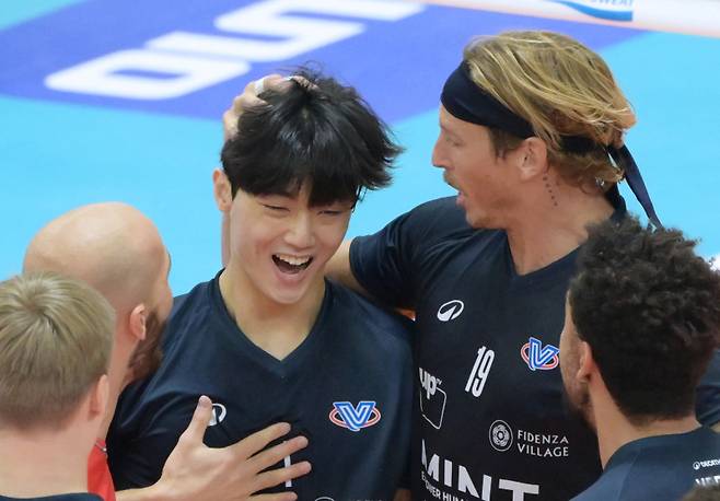 지난해 9월 수원에서 열린 2024 글로벌 슈퍼매치에 베로 발리 몬차 소속으로 출전한 이우진. 사진=KOVO