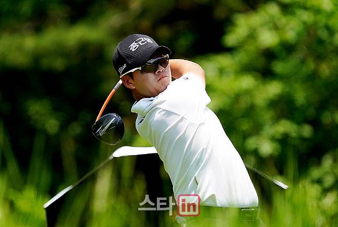 디펜딩 챔피언 김민규가 한국오픈 1라운드에서 10오버파 81타를 쳐 타이틀 방어에 빨간불이 켜졌다. (사진=이데일리 골프in 김상민 기자)