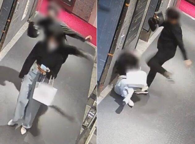 2022년 5월 22일 새벽 5시쯤 이른바 '부산 서면 돌려차기' 사건이 발생했다. /사진=cctv 영상 갈무리