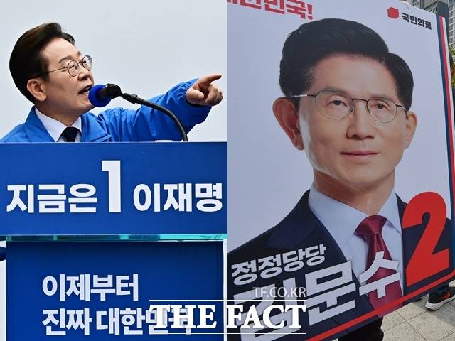 중국발 공급 과잉으로 고사 위기에 처한 국내 석유화학 업계가 21대 대선을 앞두고 거대 양당 후보가 내놓은 석유화학산업 지원 공약에 촉각을 곤두세우고 있다. 이재명 더불어민주당 후보(왼쪽)과 김문수 국민의힘 후보. /더팩트DB