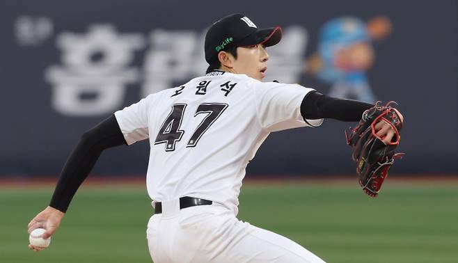 KT위즈 오원석이 시즌 6승째를 노린다. 사진은 KT위즈에서 활약한 오원석의 모습. /사진=뉴시스