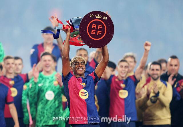 구단 통산 28번째 라리가 우승에 기여한 라민 야말. /게티이미지코리아