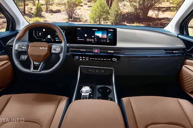 기아 신형 카니발 실내 예상도