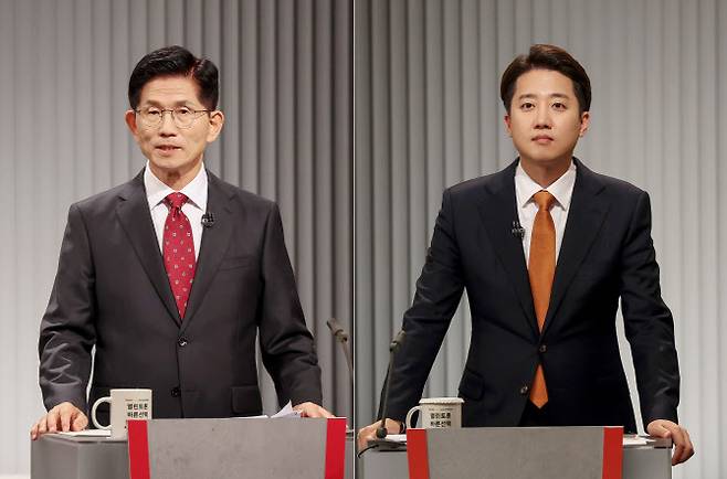 ‘6.3 제 21대 대통령 선거’에 출마하는 김문수(오른쪽)·이준석(왼쪽) 후보.(사진=국회사진기자단)