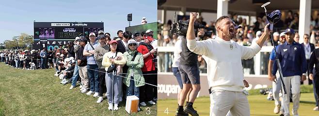 3 5월 2일 개막한 LIV 골프 코리아에는 최종일 1만5000명을 포함해 3만5000명의 갤러리가 입장한 것으로 추산됐다. 4 대회 기간 팬 친화적이었던 브라이슨 디섐보는 우승까지 차지하며 상금 475만달러를 벌어들였다. / 사진 대회 조직위