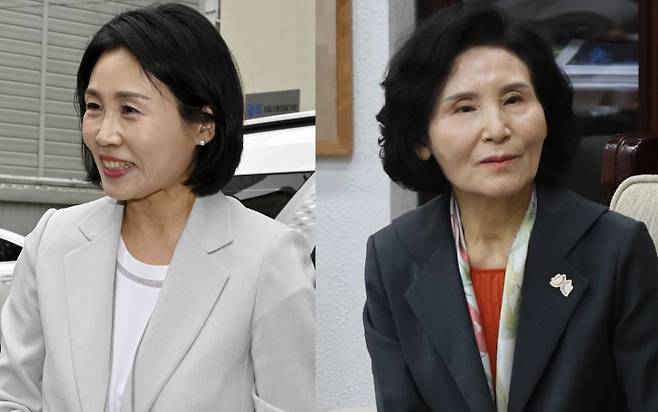 이재명 더불어민주당 대선 후보의 배우자 김혜경 여사가 20일 오후 광주 서구 쌍촌동 광주자립지원 전담기관을 찾아 황인숙 관장 등 관계자들과 인사를 나누고 있다. 김문수 국민의힘 대선 후보 부인 설난영 여사가 20일 서울 종로구 한국불교 태고종 법륜사에서 총무원장 상진 스님을 예방하고 있다. (사진=뉴시스 DB) 2025.05.20. photo@newsis.com /사진=뉴시스