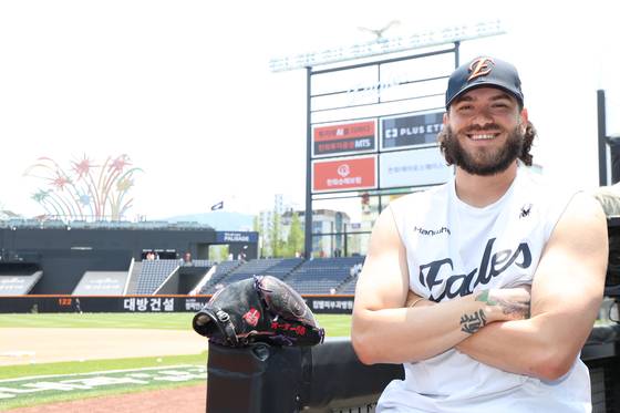 25일 대전 한화생명볼파크에서 인터뷰한 한화 외국인 투수 코디 폰세. 사진 한화 이글스
