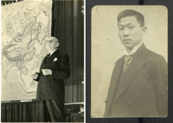 독일인 탐험가이자 민족지학자 발터 스퇴츠너(왼쪽)와 독일드레스덴민족학박물관 연구원으로 재직했던 안중근 의사 사촌동생 안봉근. 제주도 민속자연사박물관 제공