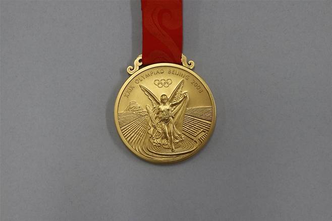 2008 베이징올림픽 역도 금메달. /사진=문화체육관광부 제공