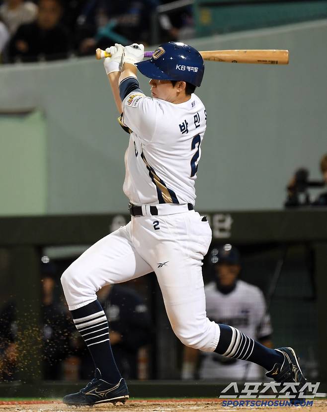 22일 울산 문수야구장에서 열린 NC 다이노스와 한화 이글스의 경기. NC 박민우가 타격을 하고 있다. 울산=박재만 기자 pjm@sportschosun.com/2025.05.22/