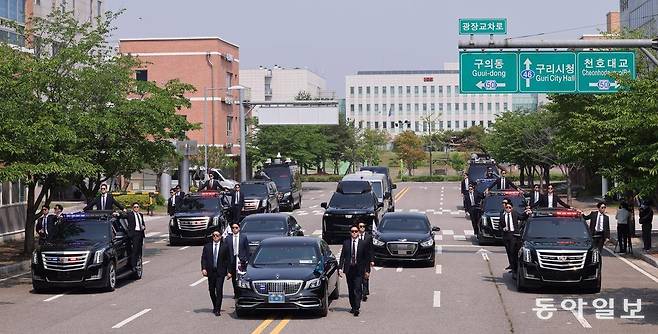 제21대 대통령 취임식을 앞두고 대통령경호처가 27일 취임 퍼레이드 및 특수 경호 훈련을 서울 강서구 경호안전교육원에서 언론에 공개했다. 2025.5.27. 대통령실사진기자단 송은석 기자 silverstone@donga.com