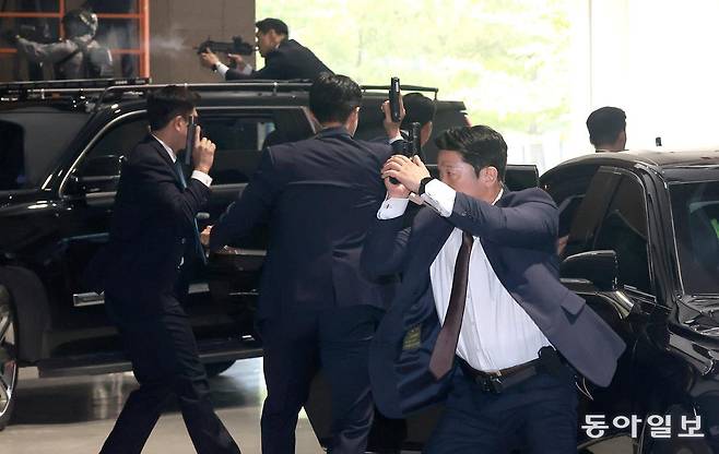 제21대 대통령 취임식을 앞두고 대통령경호처가 27일 취임 퍼레이드 및 특수 경호 훈련을 서울 강서구 경호안전교육원에서 언론에 공개했다. 2025.5.27. 대통령실사진기자단 송은석 기자 silverstone@donga.com