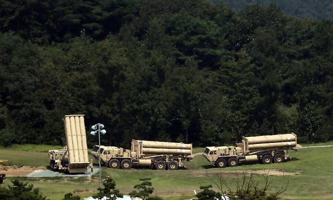 경북 성주에 배치된 주한미군 사드 포대. 정용일 선임기자 yongil@hani.co.kr