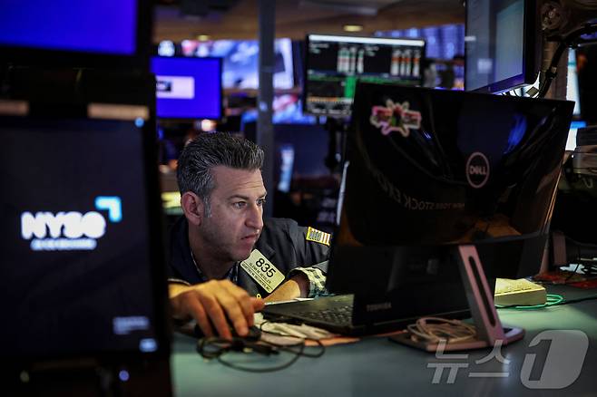 미증시의 한 트레이더. ⓒ 로이터=뉴스1