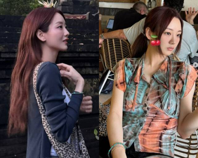 배우 조이현이 호피무늬 가방과 화려한 프린트 셔츠를 입은 채 강렬한 매력을 뽐내고 있다./ 인스타그램