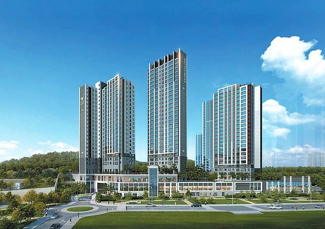 ‘풍무역 롯데캐슬 시그니처’(투시도)는 1차 계약금 1000만원 납부 뒤 15일 이내에 나머지 계약금 5%만 입금하면 2028년 7월 입주 때까지 추가 비용 없이 입주가 가능하다. 1차 중도금 납입 전에 전매도 할 수 있다.