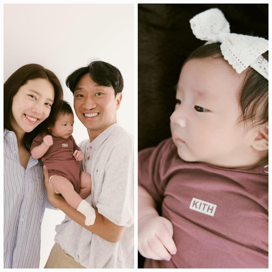 손담비가 생후 50일을 맞은 딸 해이 양과의 행복한 순간을 공유했다.사진=손담비 SNS