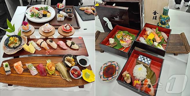 안유성 명장이 개최한 전국초밥왕대회에 출품된 초밥들. ⓒ News1 서충섭 기자