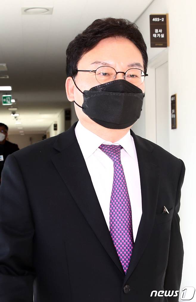 이스타항공 부정 채용 의혹을 받는 이상직 전 국회의원. (전북사진기자단 공동취재) 2022.10.14/뉴스1 ⓒ News1 유경석 기자