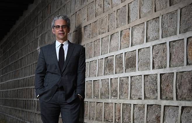 Chase F. Robinson, director of Smithsonian’s National Museum of Asian Art, poses for a photo outside Deoksugung in central Seoul on Nov. 11, 2022. (Im Se-jun/The Korea Herald)