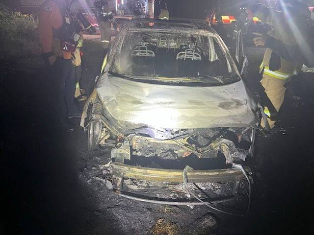 지난 2일 오후 8시 22분쯤 충남 홍성군 갈산면 한 저수지 인근에서 A(61)씨 차량에서 불이 나 A씨 아내(58)가 숨졌다. /뉴시스