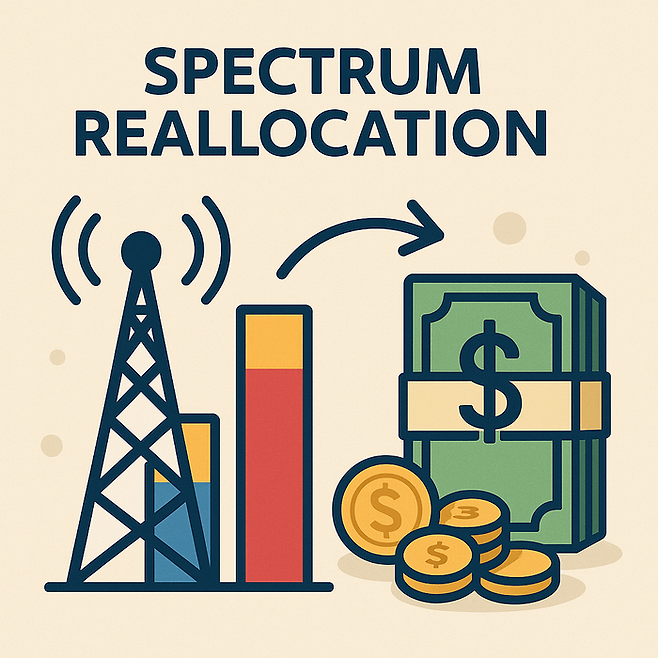 주파수재할당을 표현한 챗GPT 이미지