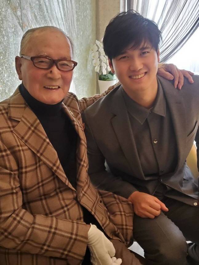 오타니(오른쪽)와 나가시마. /사진=오타니 쇼헤이 SNS 갈무리