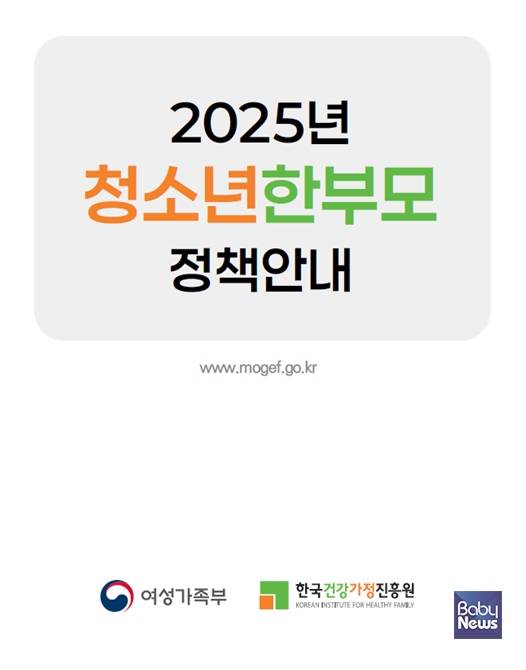 '2025년 청소년한부모 정책 안내' 책자. ⓒ여성가족부