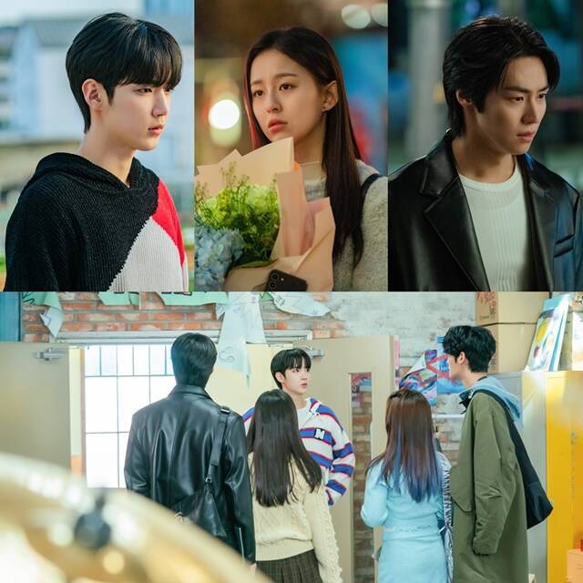 '사계의 봄'은 K팝 최고 밴드그룹의 스타 사계(하유준 분)가 팀에서 퇴출당하고 우여곡절 시작된 대학 생활 중 운명처럼 김봄(박지후 분)을 만나면서 펼쳐지는 청춘 음악 로맨스를 그린다. /(주)FNC 스토리